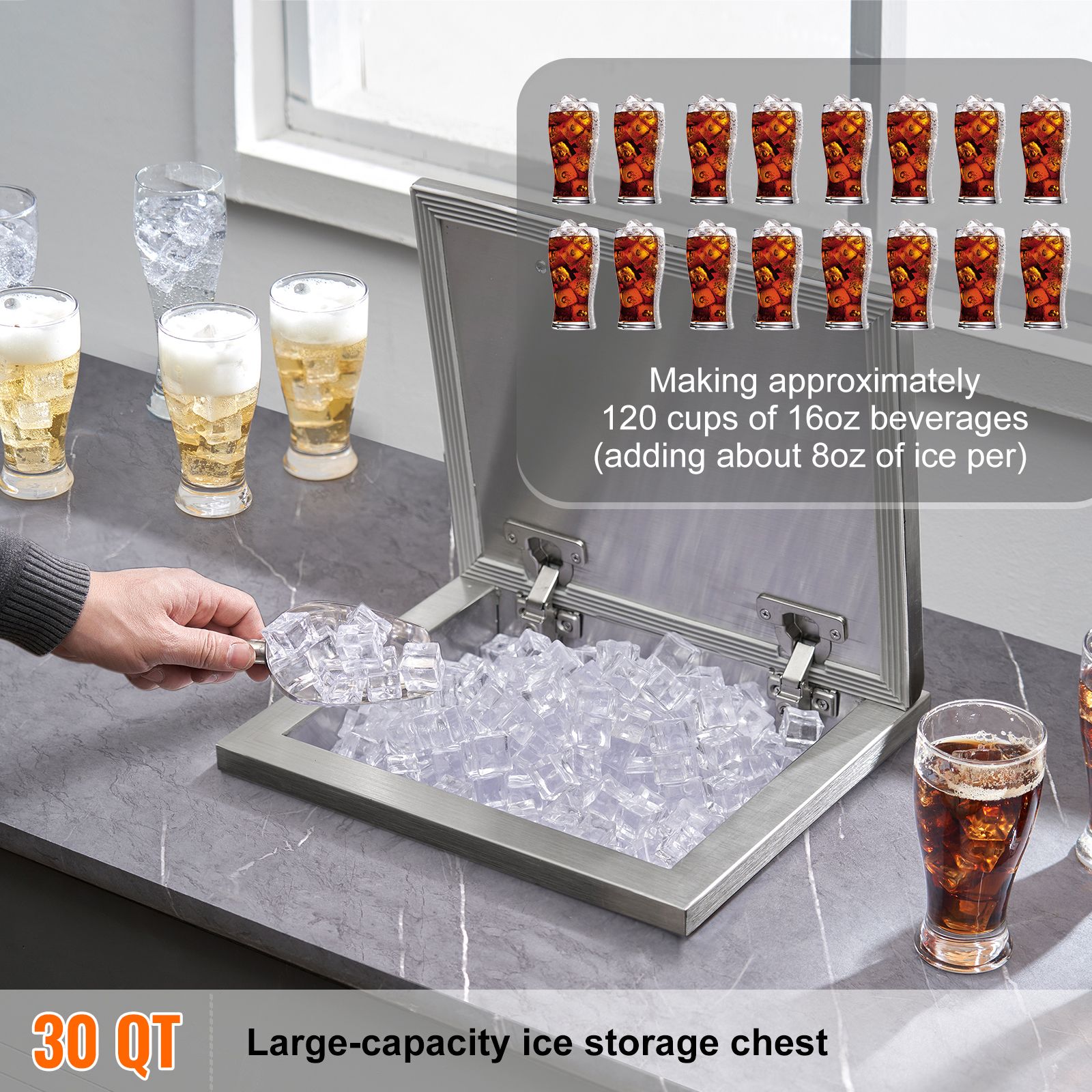 Eisbehälter zum Einsetzen, 14  – Commercial Kitchen Bin Bewertung und Preis